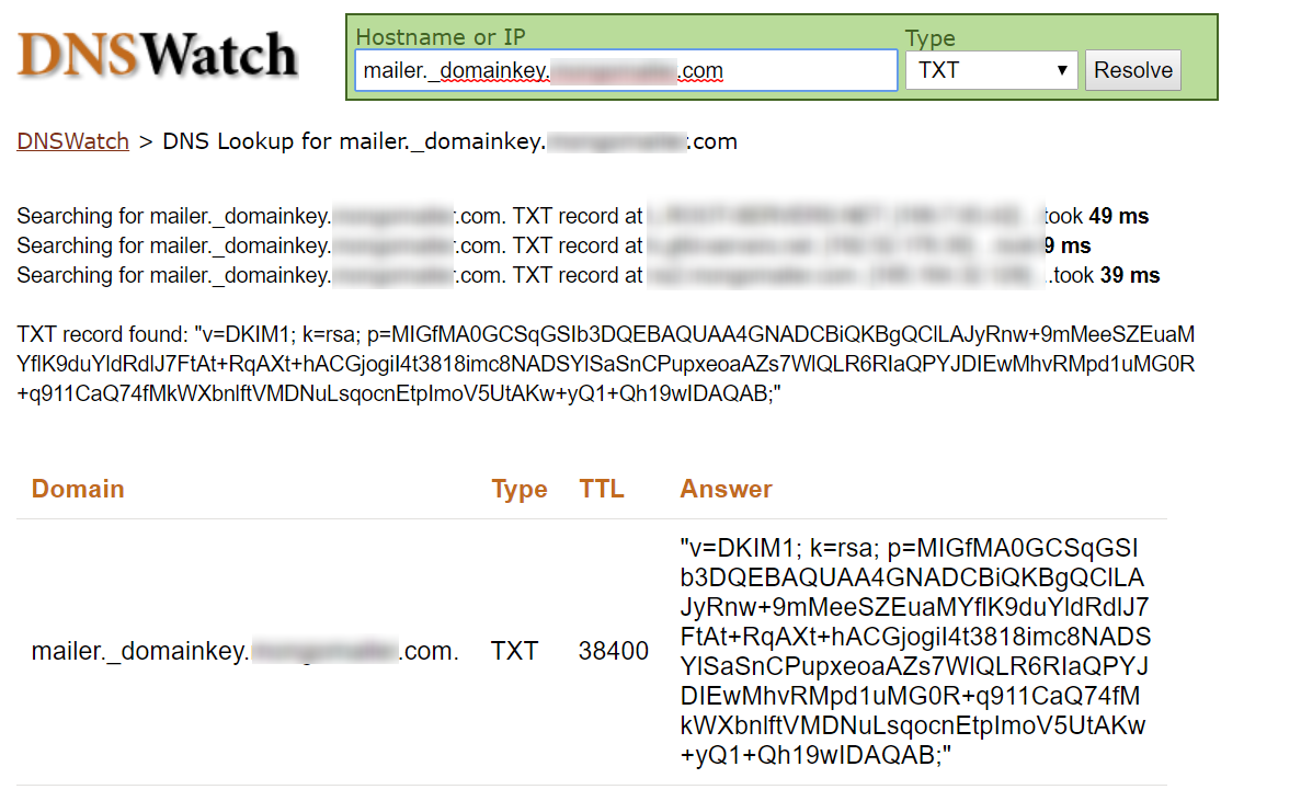 DNS verify