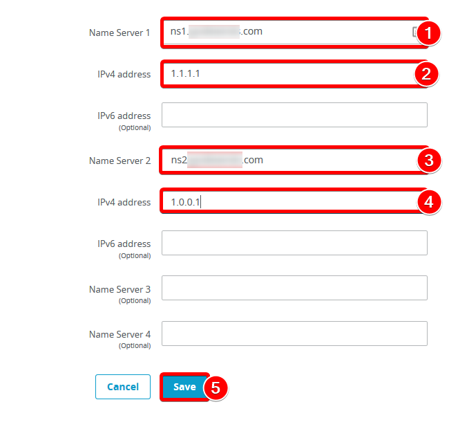 Nameserver with IPv4