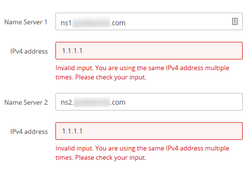 Same IP Error