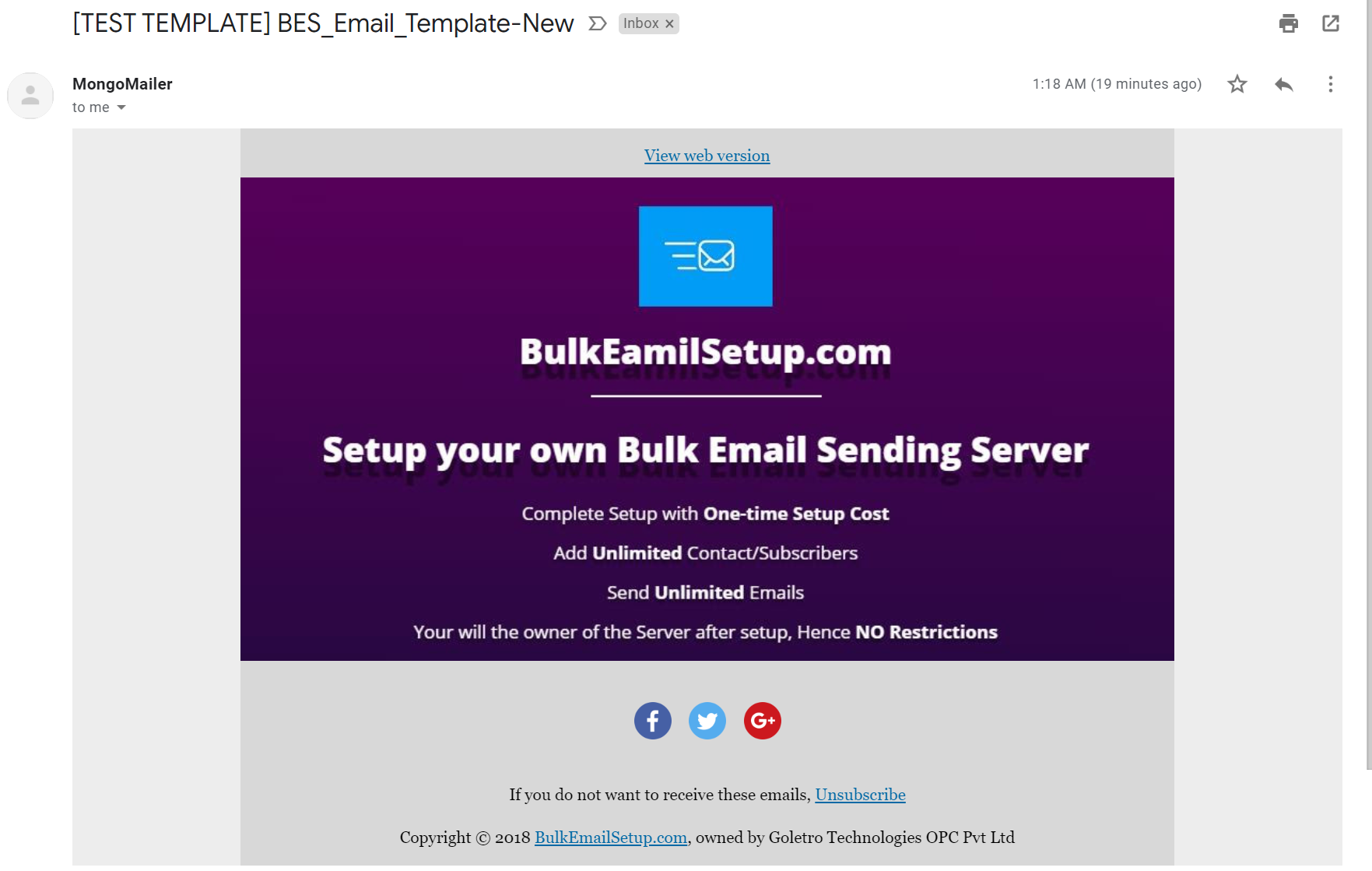 Email in Desktop