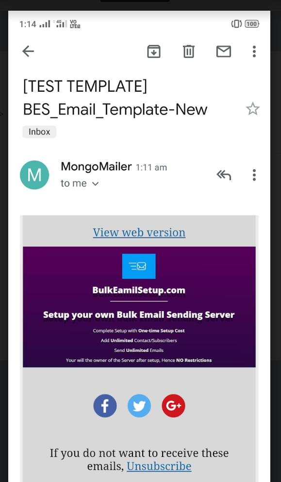 Email in Mobile