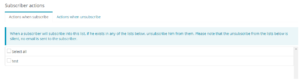 Create New List - Subscriber Action