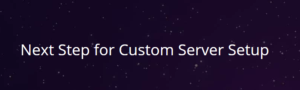 Next Step for Custom Server Setup