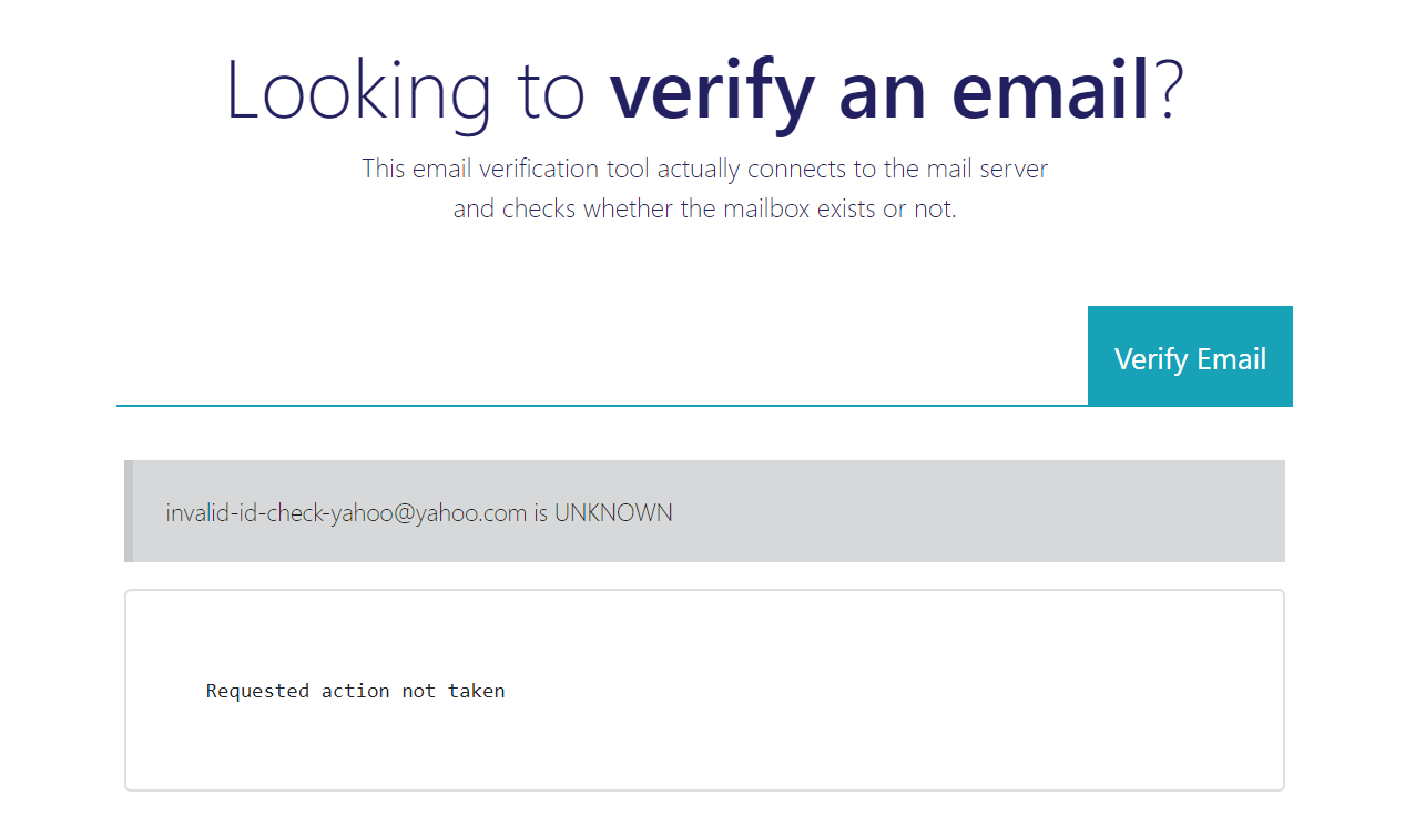 how to check if a yahoo email address is active